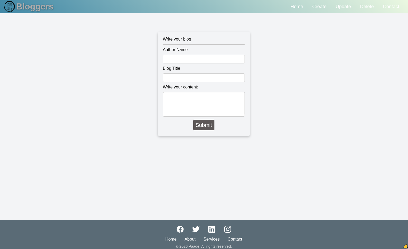 Project: Bloggers - Js