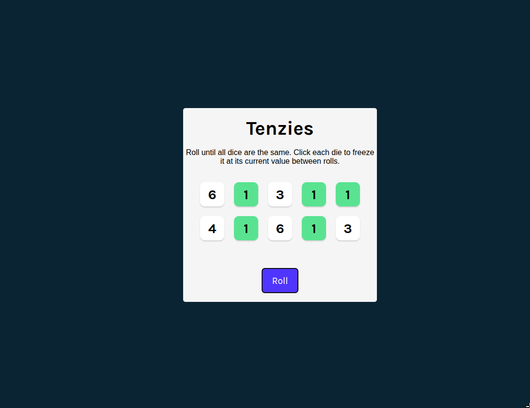 Image of project Tenzies Game